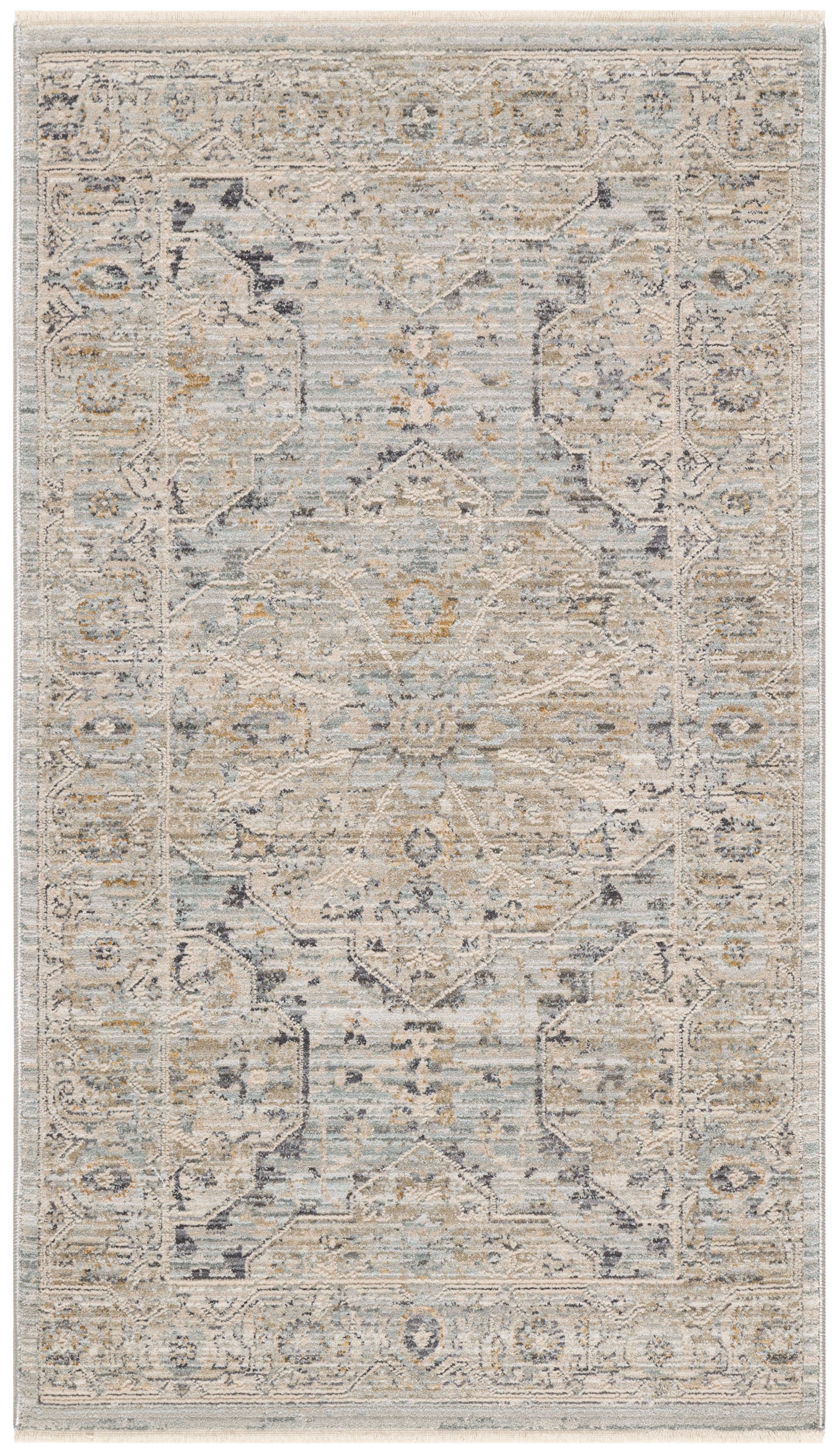 Nourison Home Lynx LNX07 Light Blue Transitional Power-loomed Rug