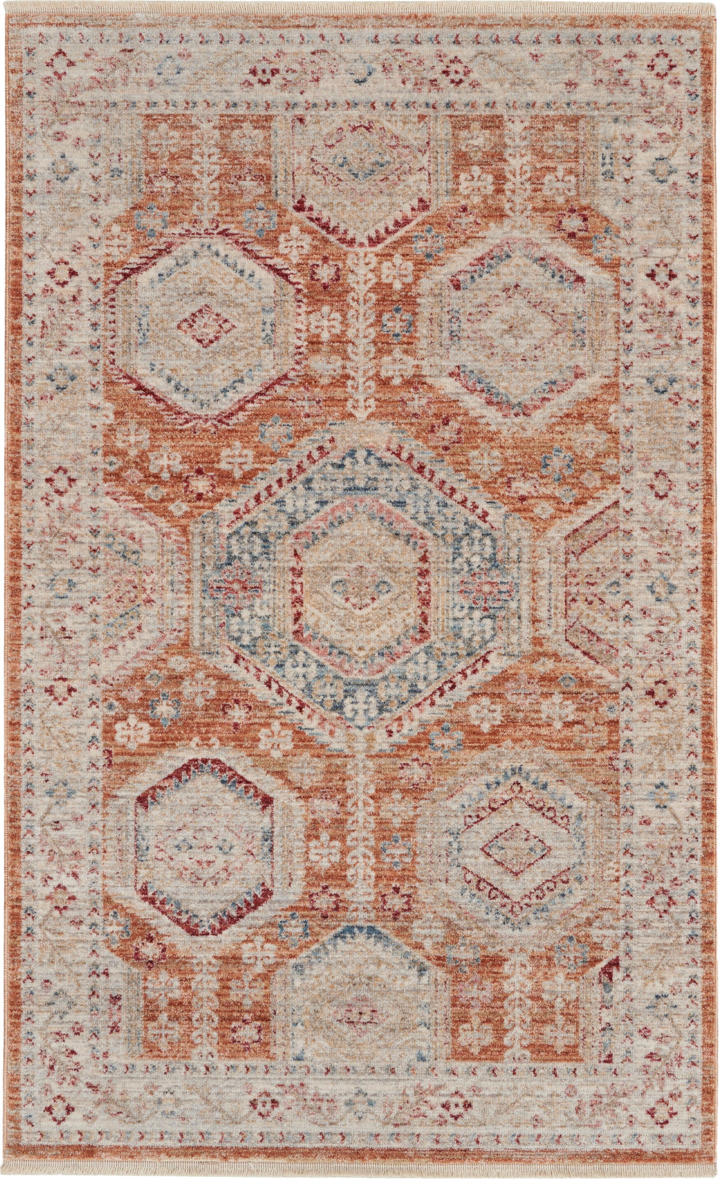 Nourison Home Homestead HMS01 Brick Traditional Power-loomed Rug