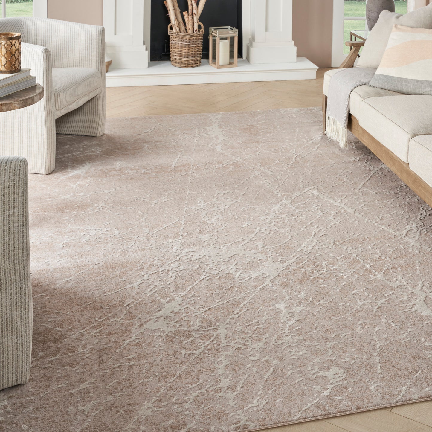 Nourison Home Exhale  Mocha Ivory  Contemporary