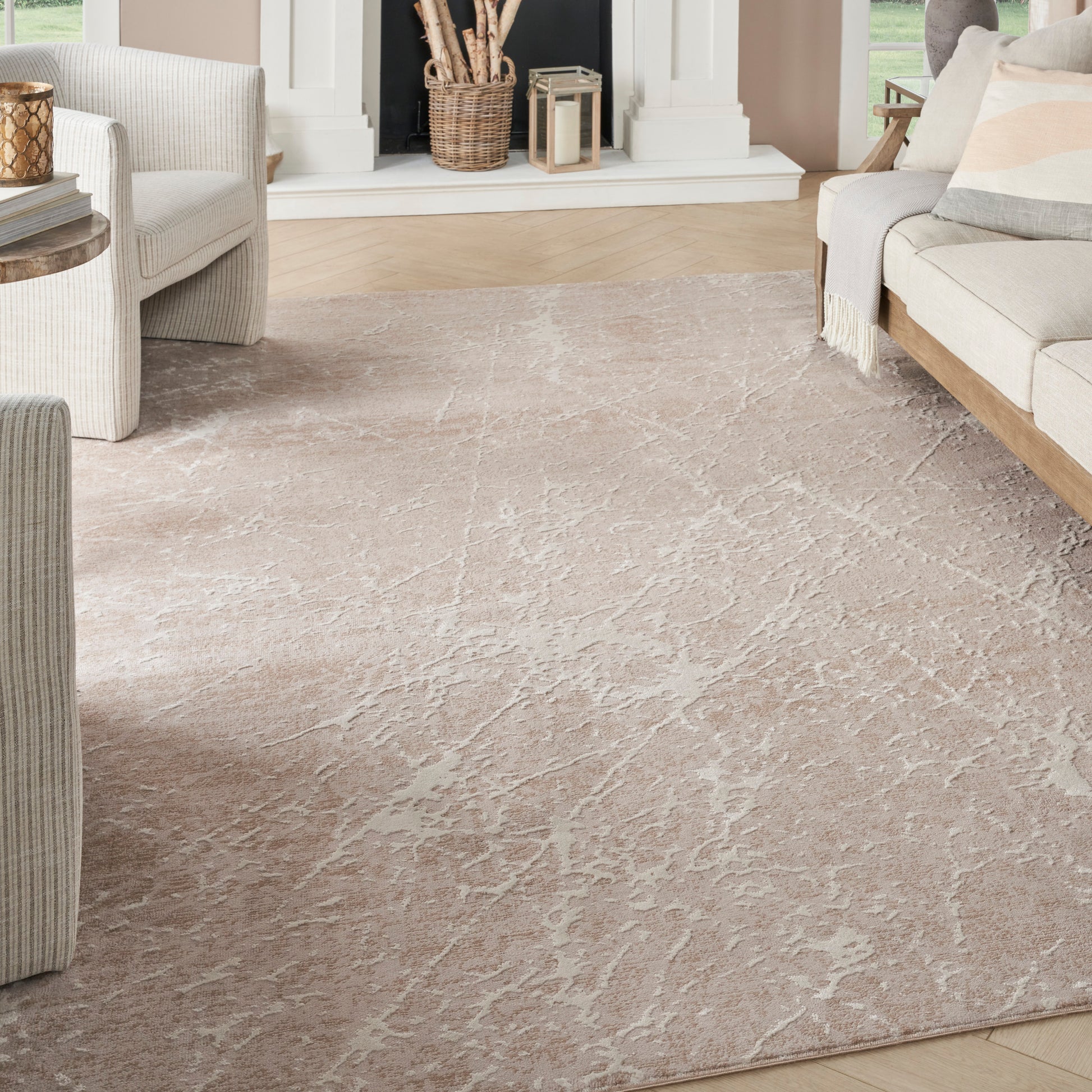 Nourison Home Exhale  Mocha Ivory  Contemporary