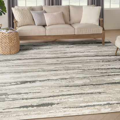 Nourison Home Sustainable Trends  Ivory Multicolor  Contemporary