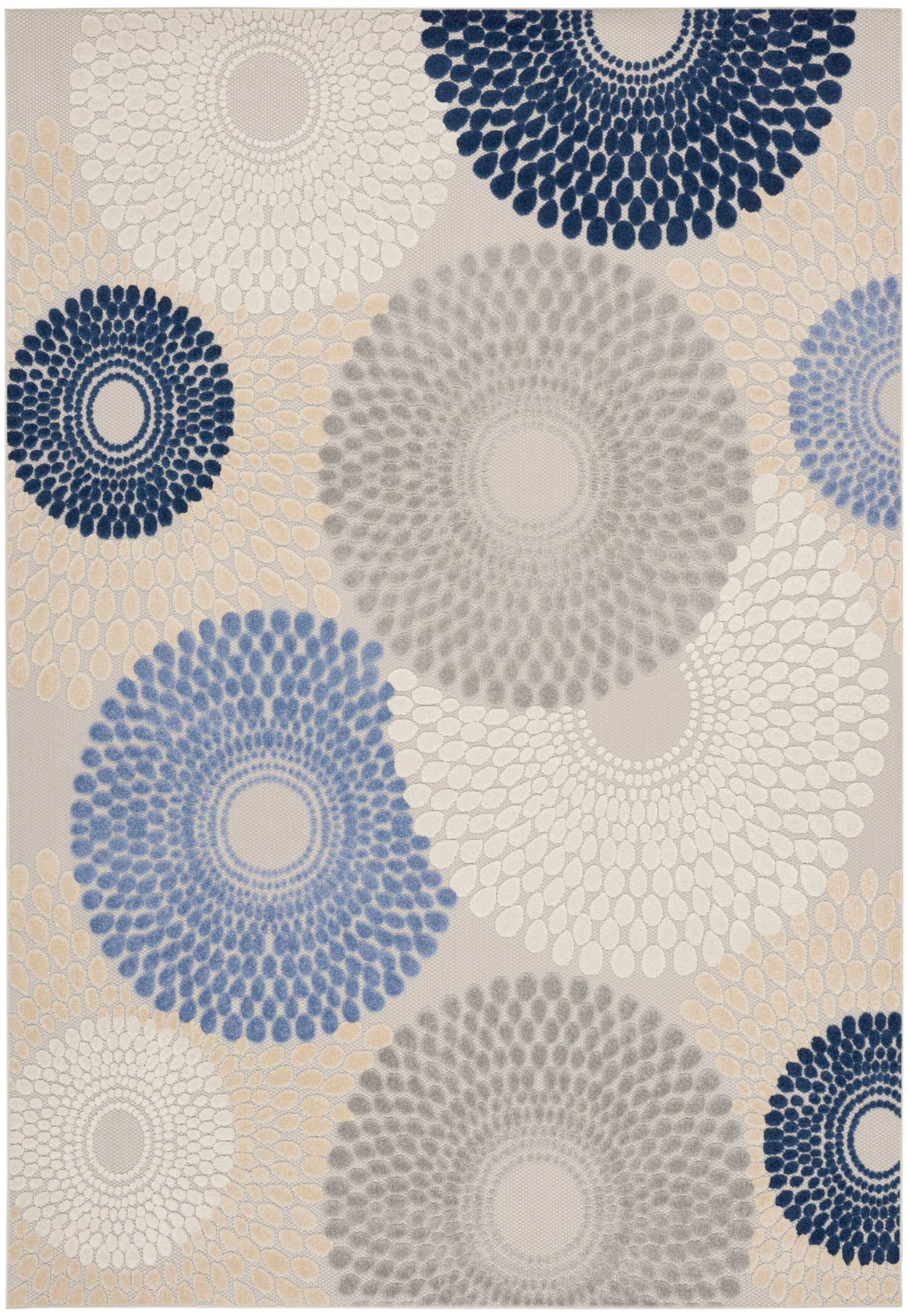 Nourison Home Aloha  Blue Grey  Contemporary