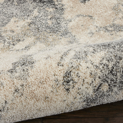 Nourison Home Fusion  Cream Grey  Contemporary