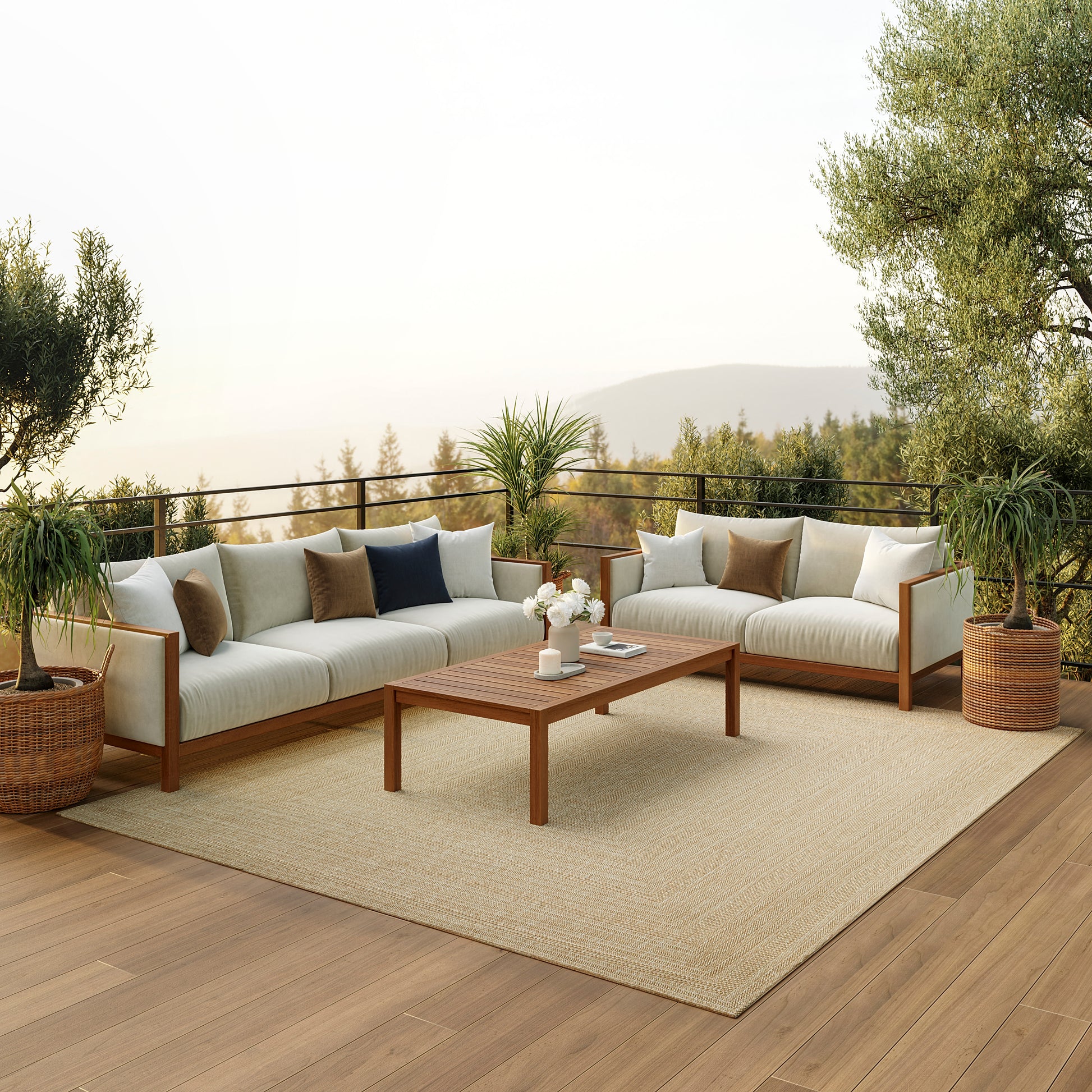 Nourison Home Tulum  Taupe Ivory  Contemporary