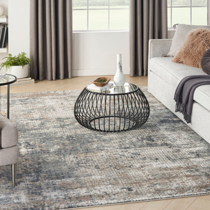 Nourison Home Quarry  Blue Beige  Contemporary