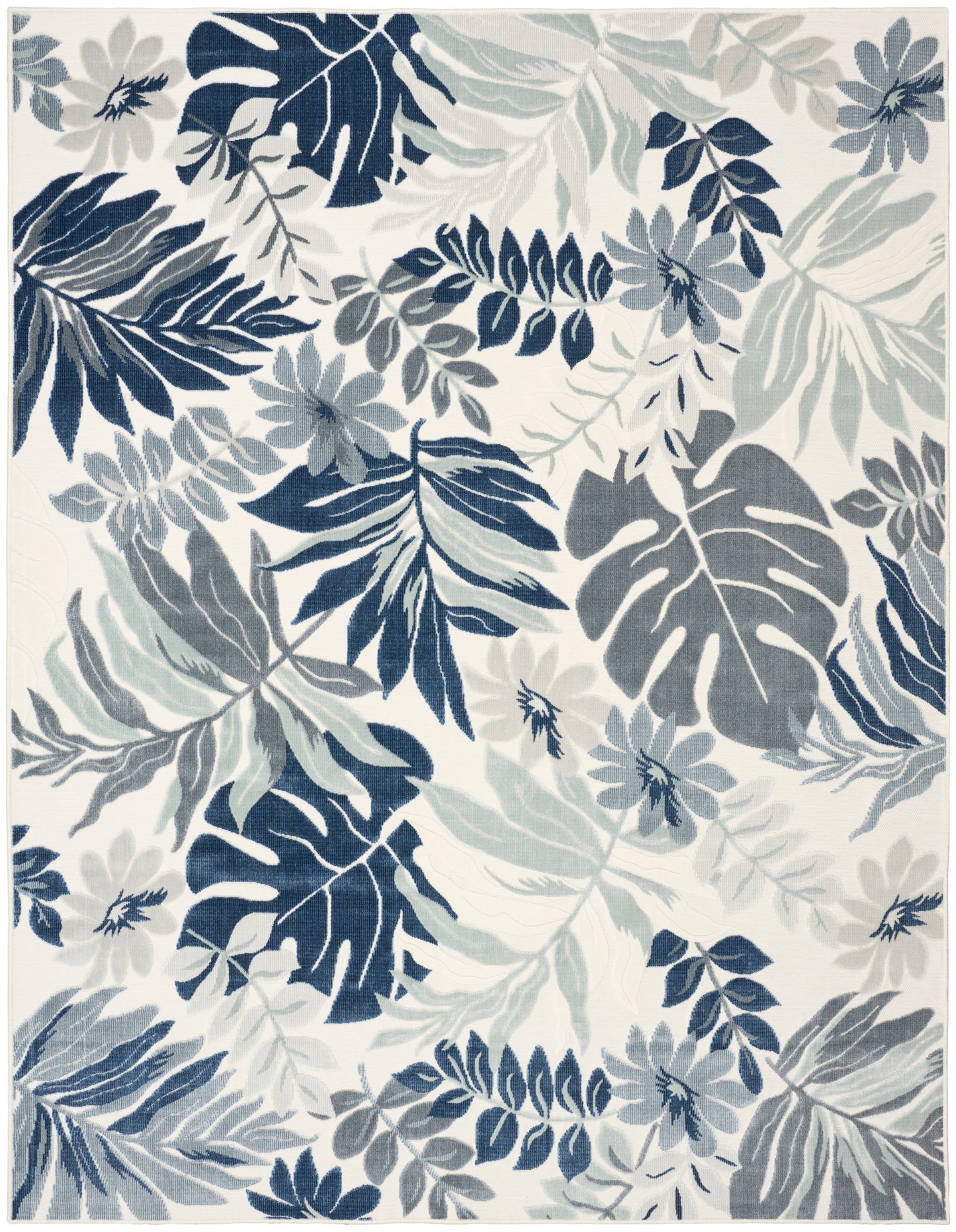 Nourison Home Suncoast SNC02 Blue Contemporary Machine Woven Rug