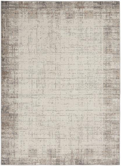 Nourison Home Elation ETN05 Ivory Grey Contemporary Power-loomed Rug