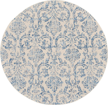 Nourison Home Jubilant JUB09 Ivory Blue Transitional Power-loomed Rug