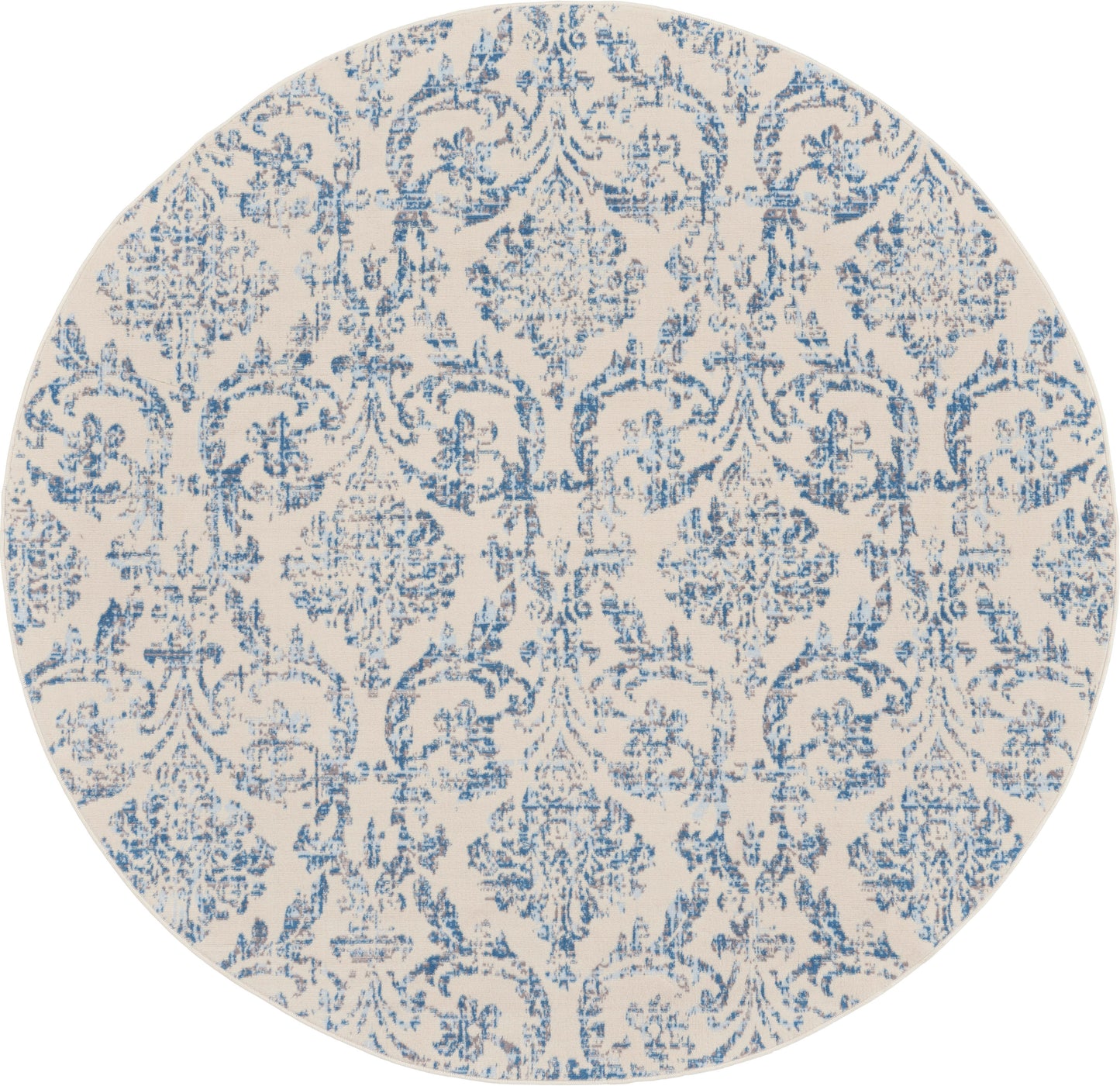 Nourison Home Jubilant JUB09 Ivory Blue Transitional Power-loomed Rug