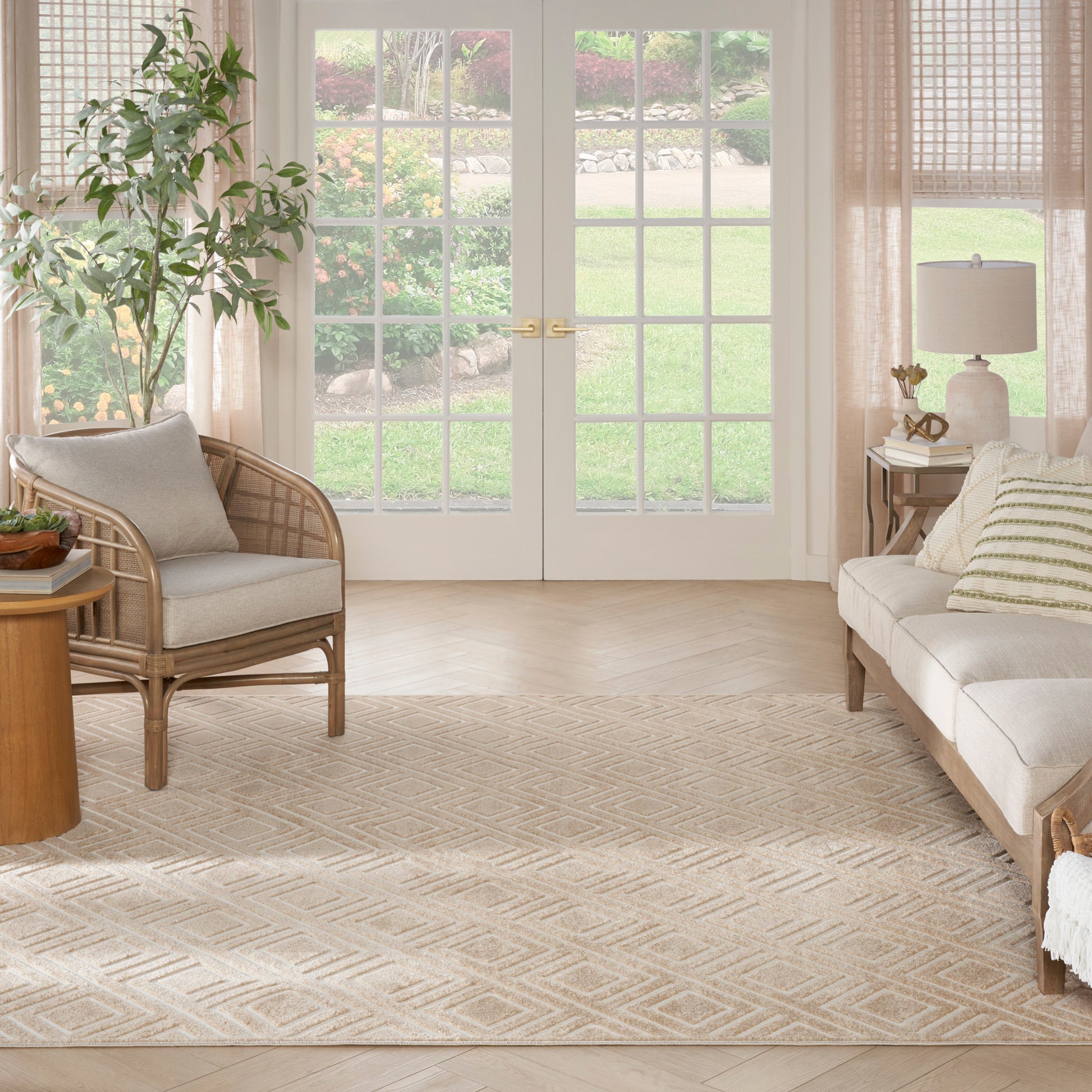 Nourison Home Care Free  Taupe  Contemporary