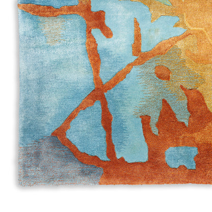 Nourison Home Prismatic  Gold Multicolor  Contemporary