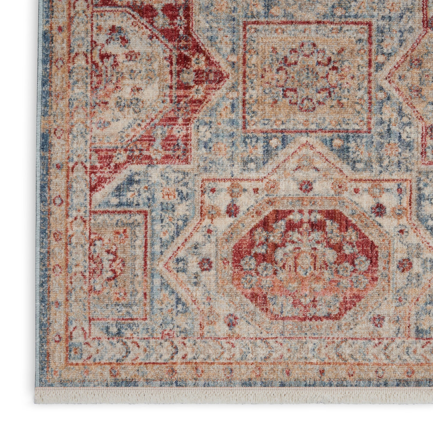 Nourison Home Homestead  Blue Multicolor  Traditional