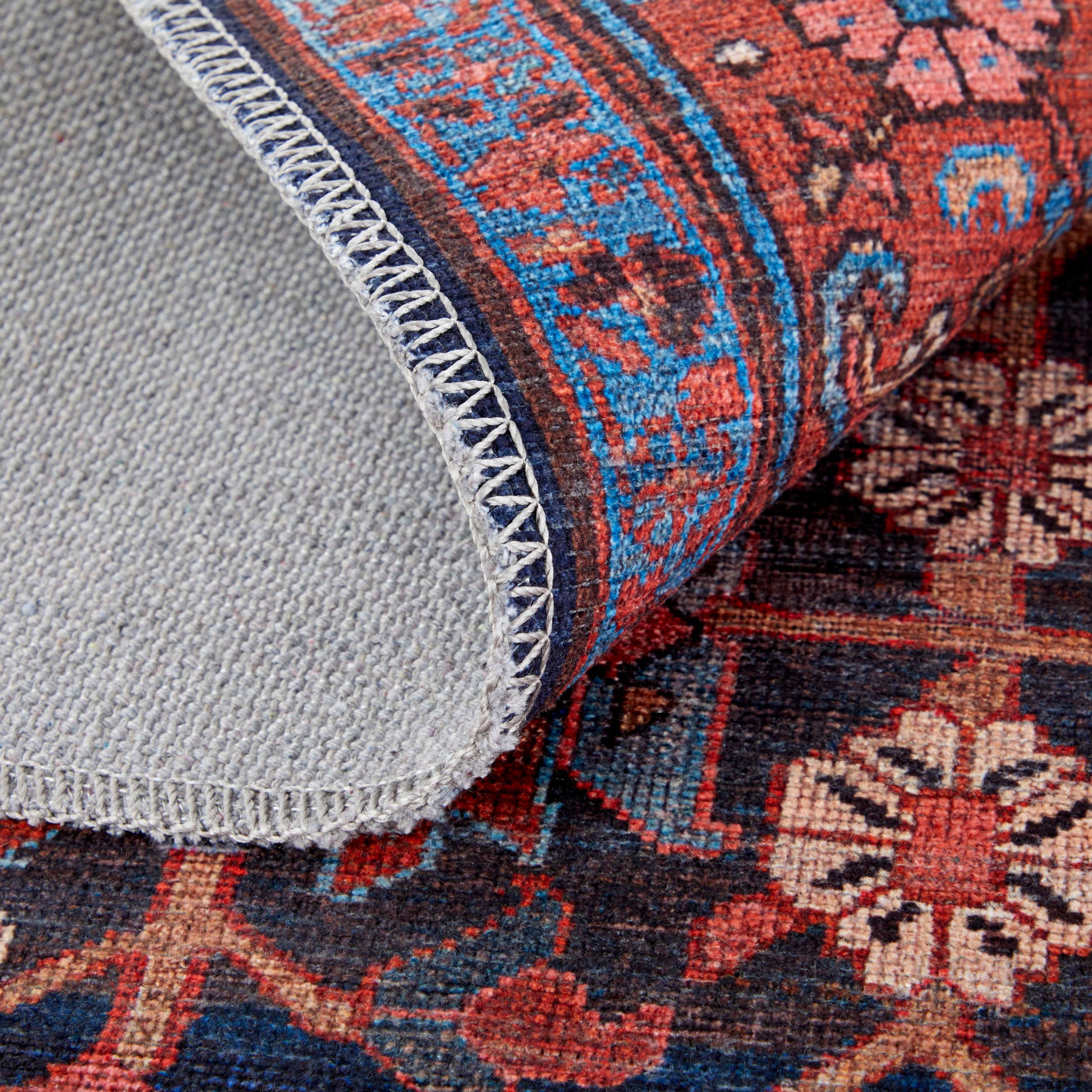 Feizy Rawlins  Red Navy Transitional/Vintage/Bohemian & Eclectic