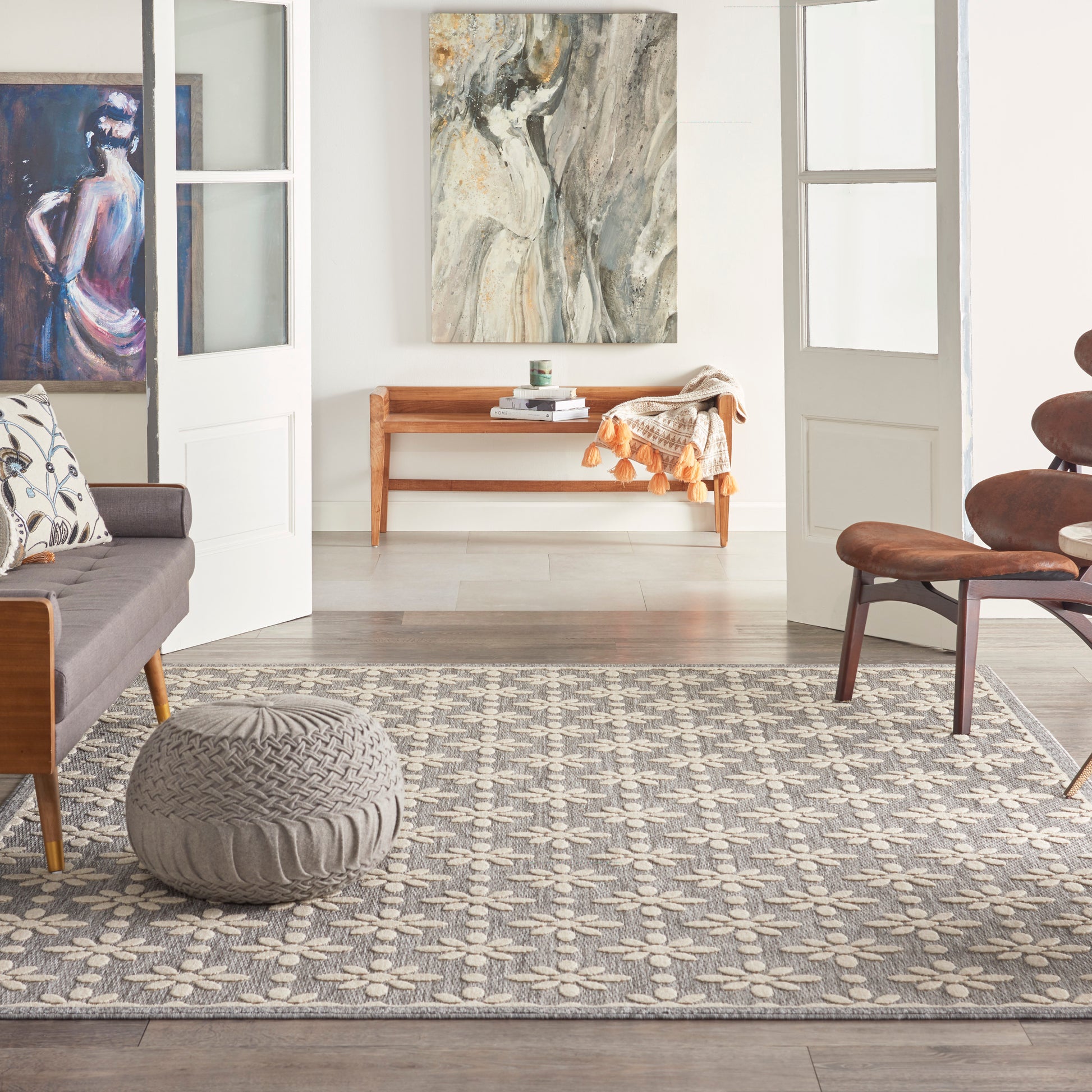 Nourison Home Cozumel  Grey  Contemporary