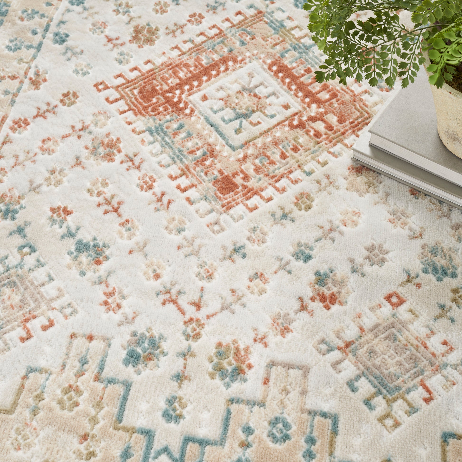 Nourison Home Thalia  Beige Multicolor  Transitional