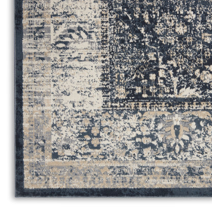 Nourison Home Malta  Navy Ivory  Traditional