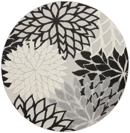 Nourison Home Aloha ALH05 Black White Contemporary Power-loomed Rugs