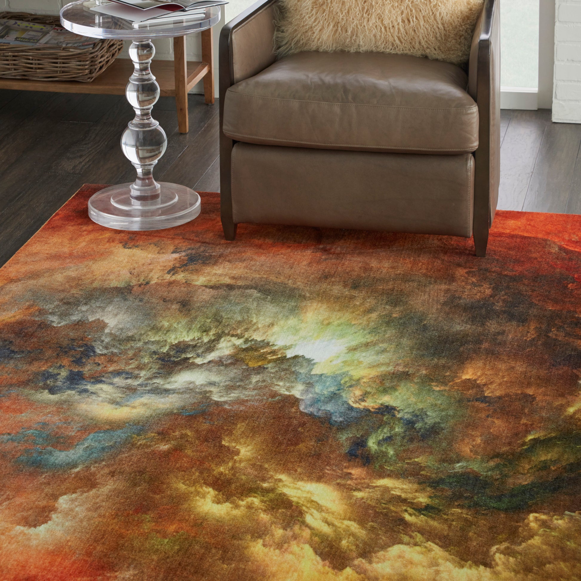 Nourison Home Le Reve  Red Multicolor  Contemporary