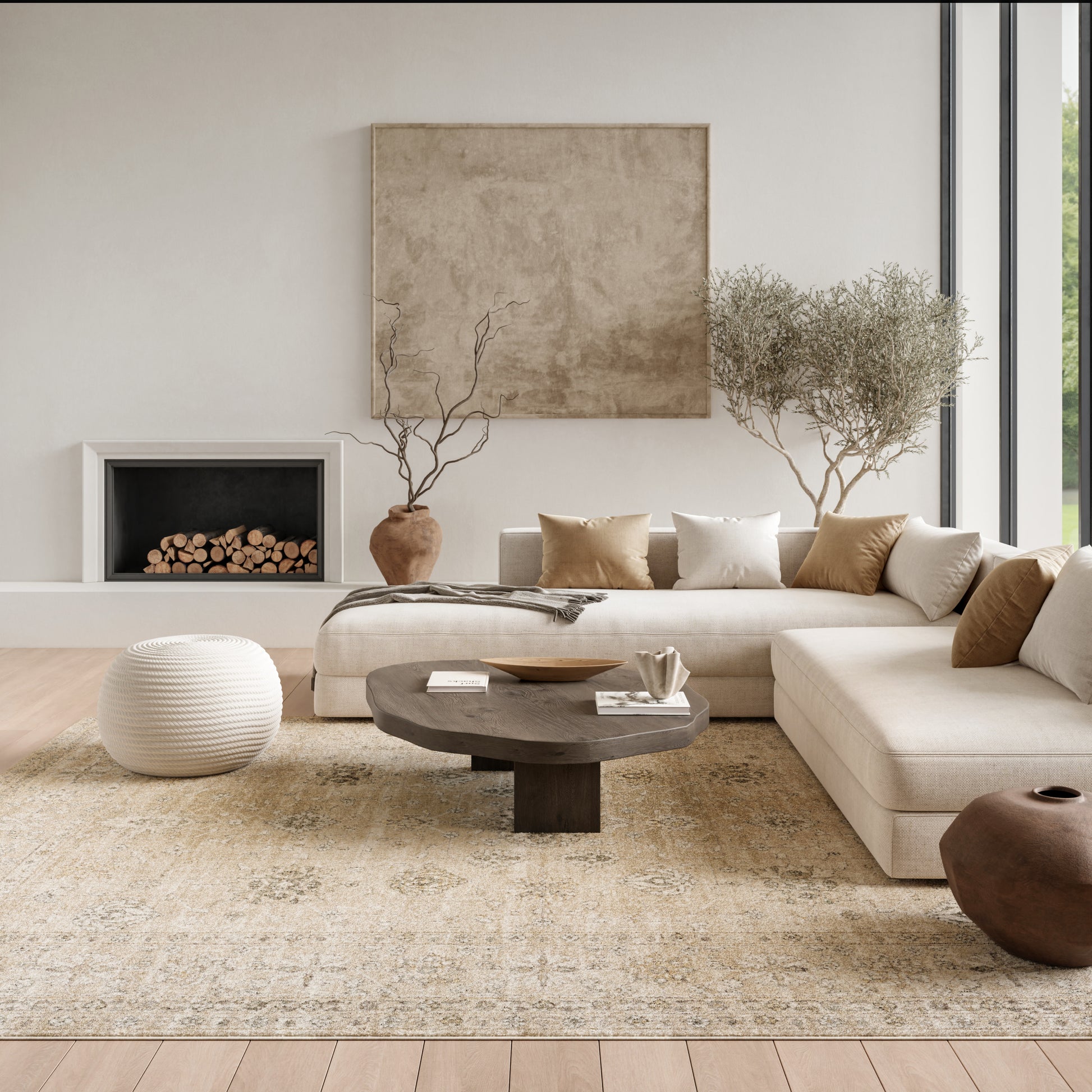 Nourison Home Soft Mist  Beige Grey  Traditional