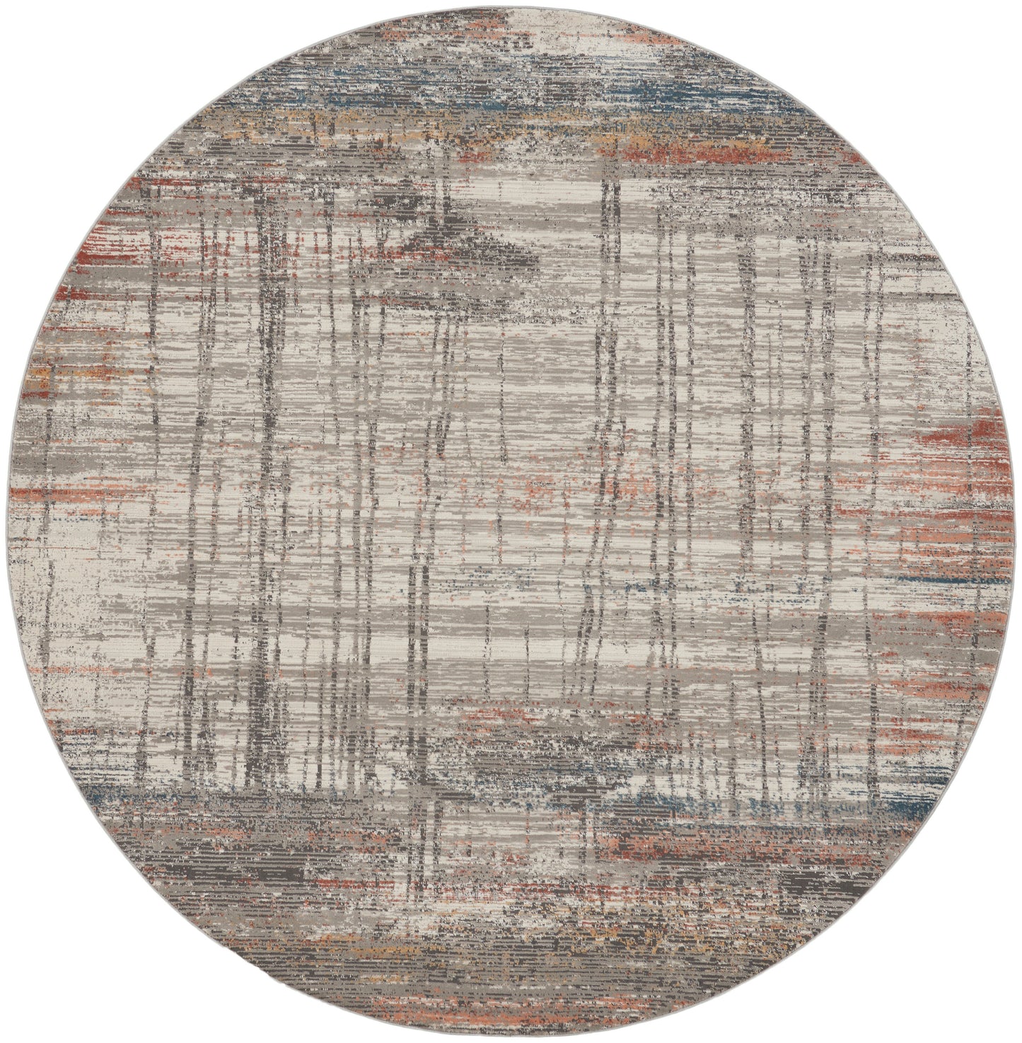 Nourison Home Rustic Textures RUS12 Grey Multicolor Contemporary Power-loomed Rugs