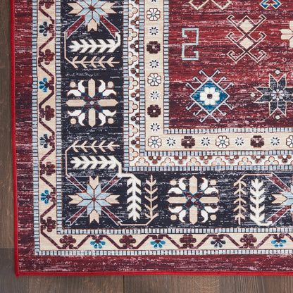 Nourison Home Fulton  Red  Traditional