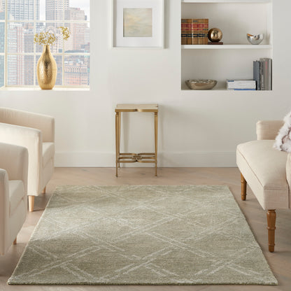 Nourison Home Venosa  Green Ivory  Contemporary