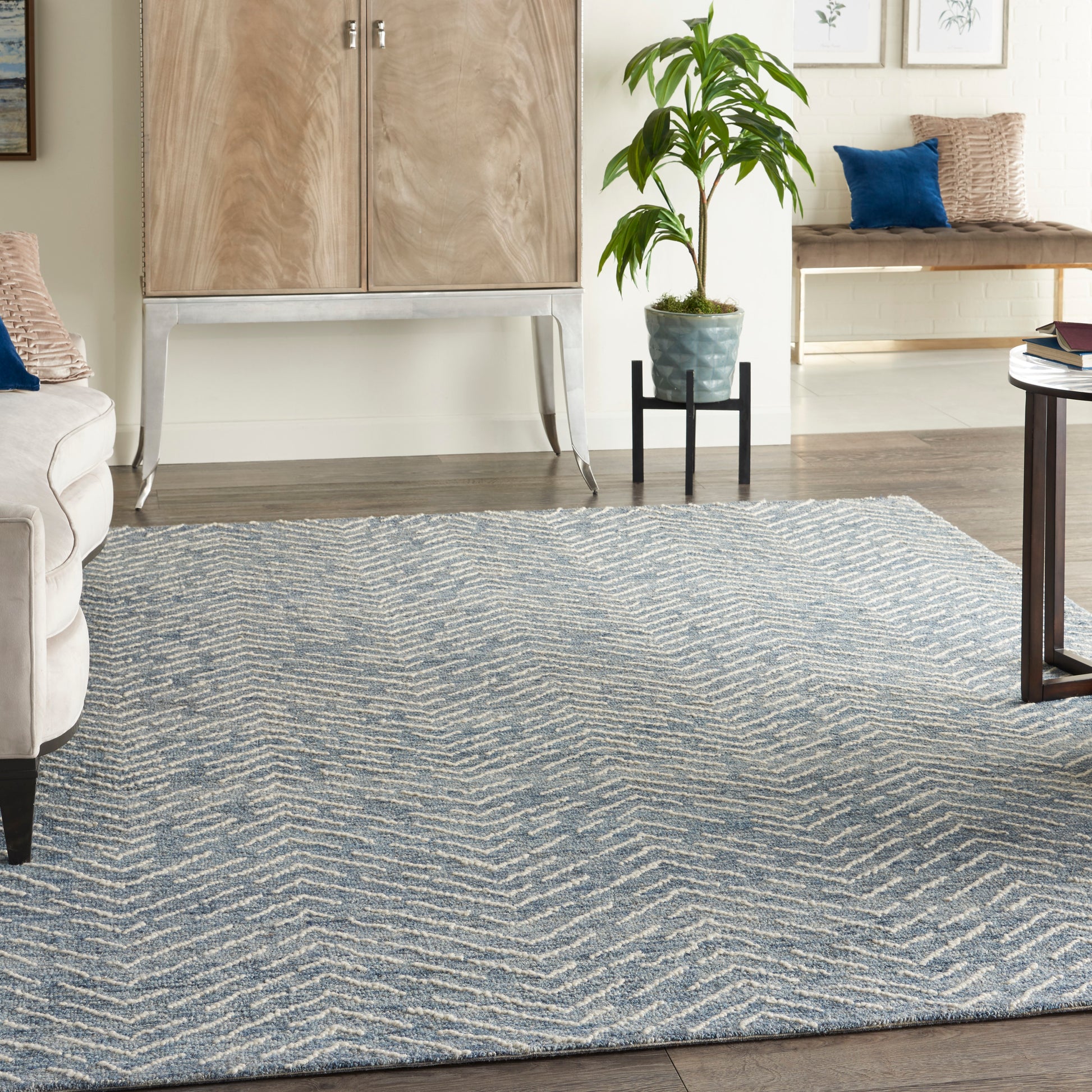 Nourison Home Colorado  Indigo Ivory  Contemporary