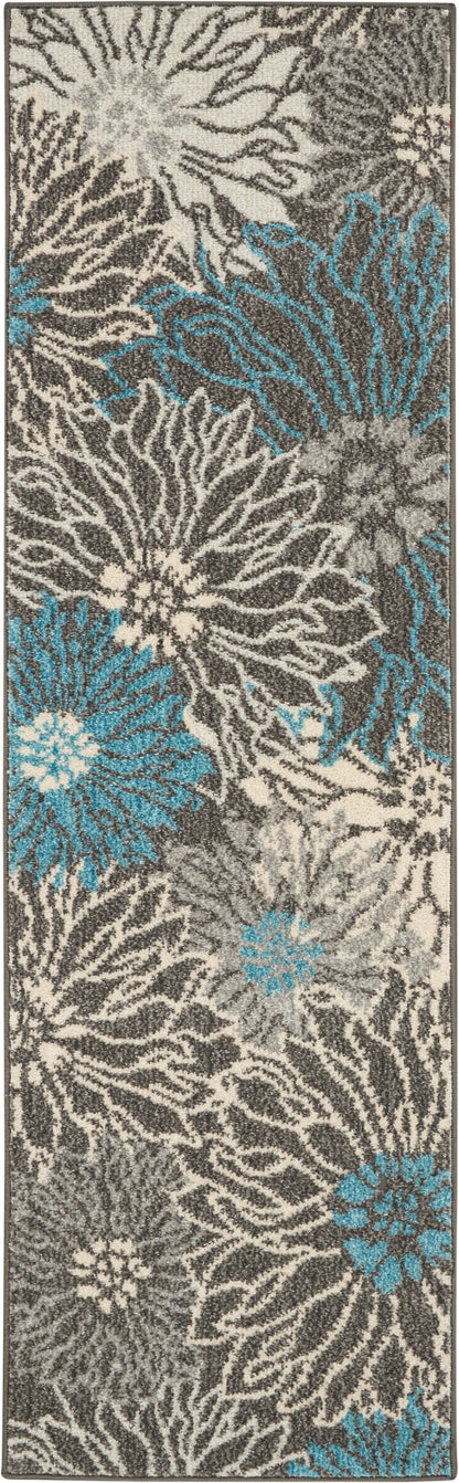 Nourison Home Passion PSN17 Charcoal Blue Contemporary Power-loomed Rugs
