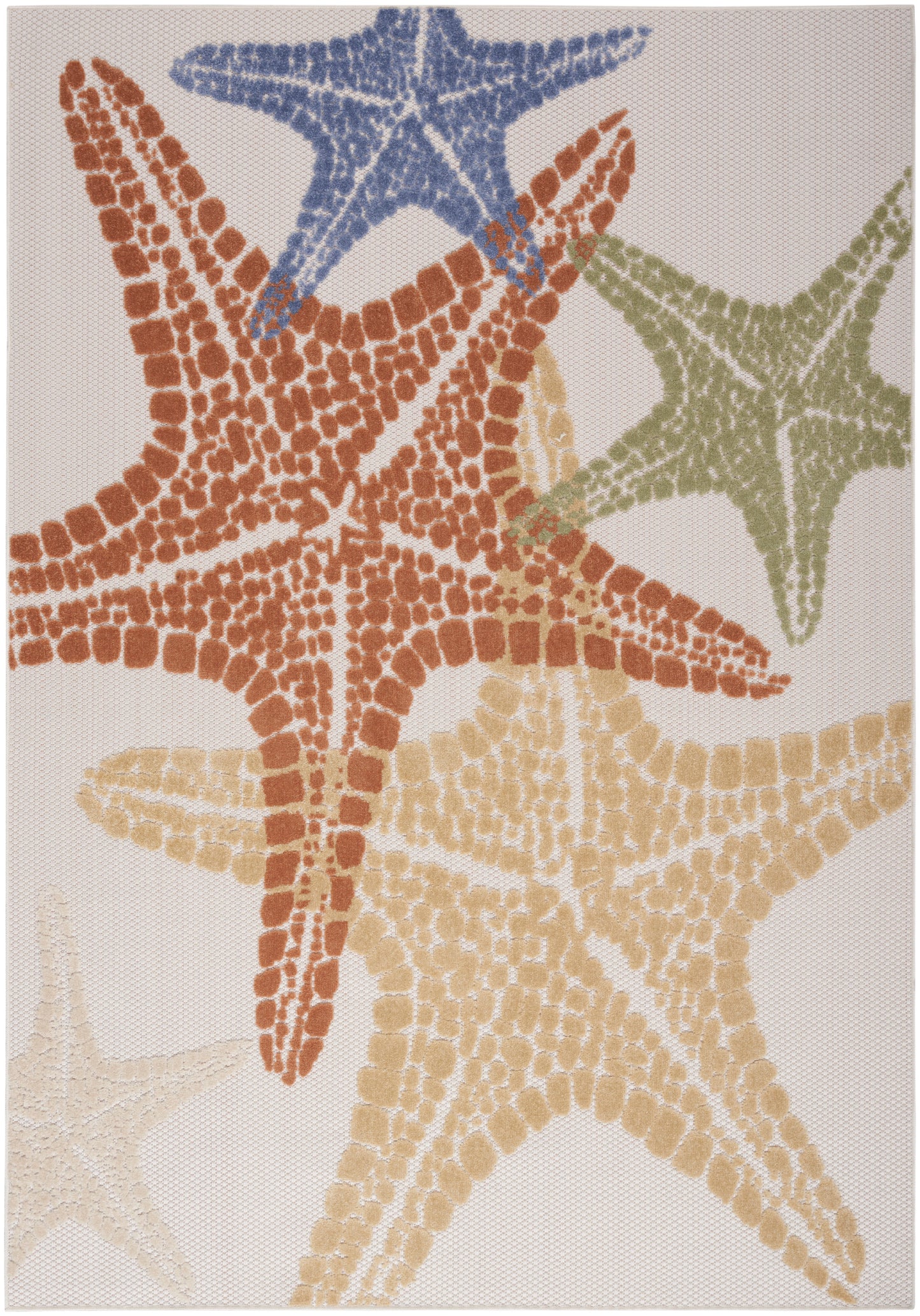 Nourison Home Aloha ALH28 Ivory Multicolor Contemporary Power-loomed Rugs