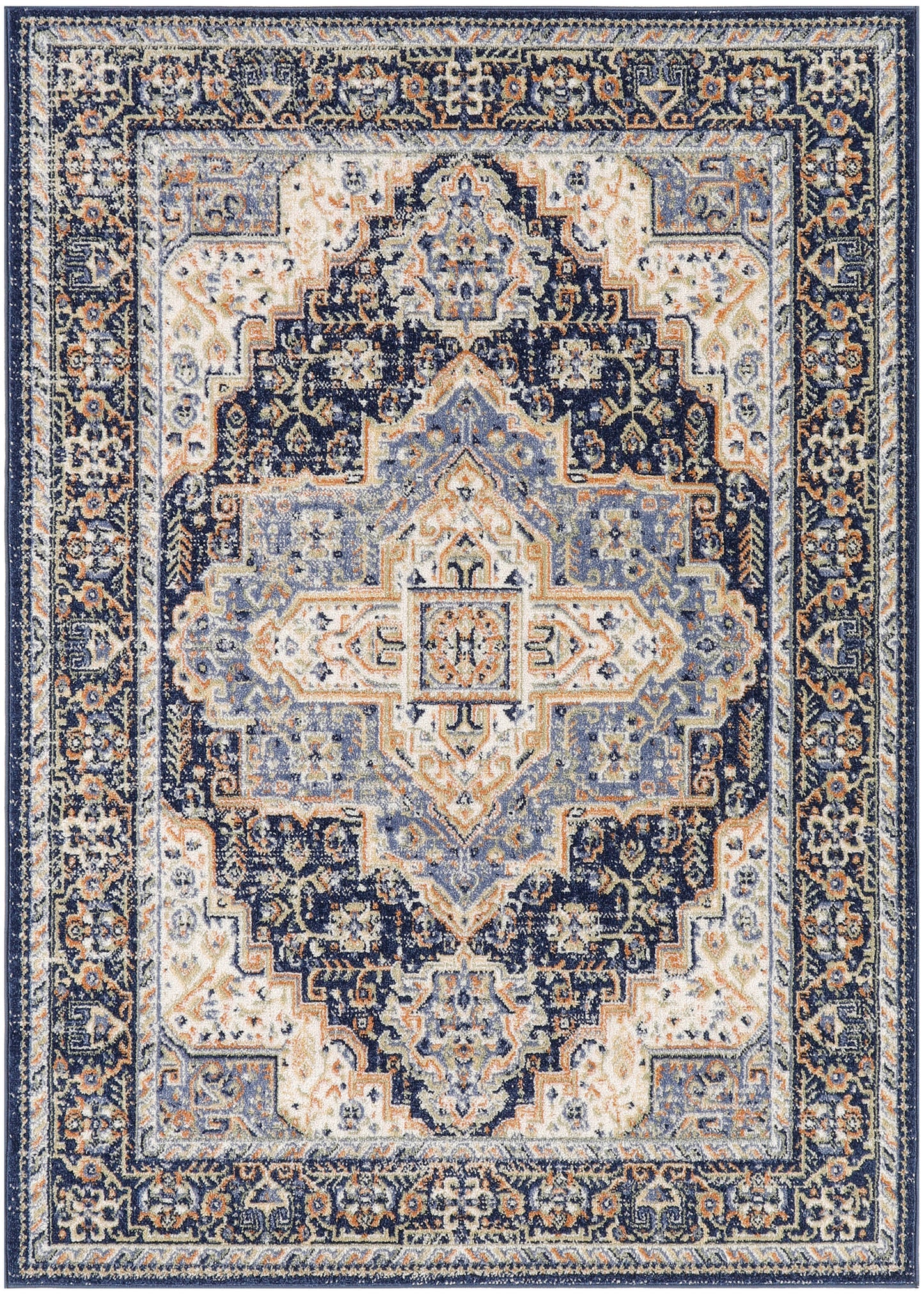 Nourison Home Nourison Essentials Persian NRE07 Navy Traditional Power-loomed Rug