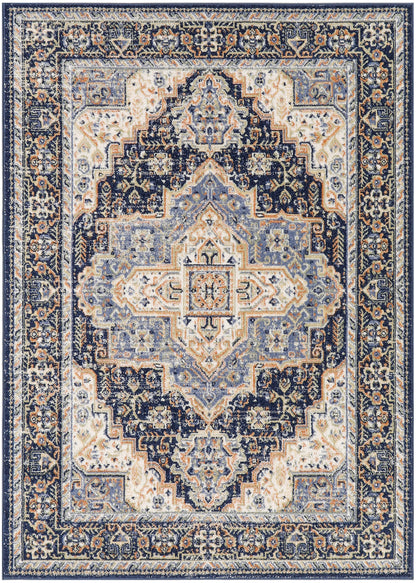 Nourison Home Nourison Essentials Persian NRE07 Navy Traditional Power-loomed Rug