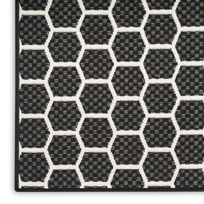 Nourison Home Twist Reversible  Black  Contemporary