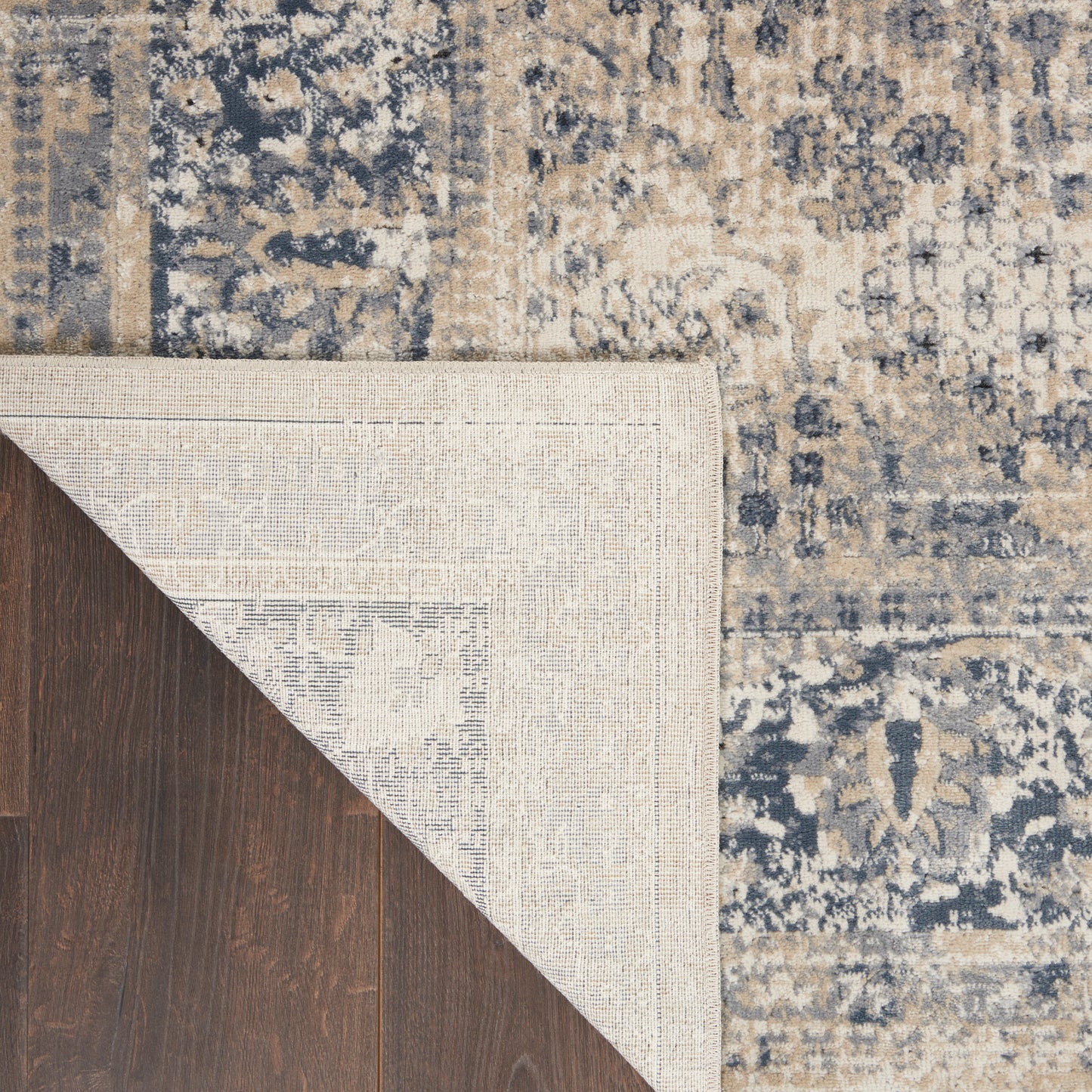 Nourison Home Malta  Ivory Blue  Traditional