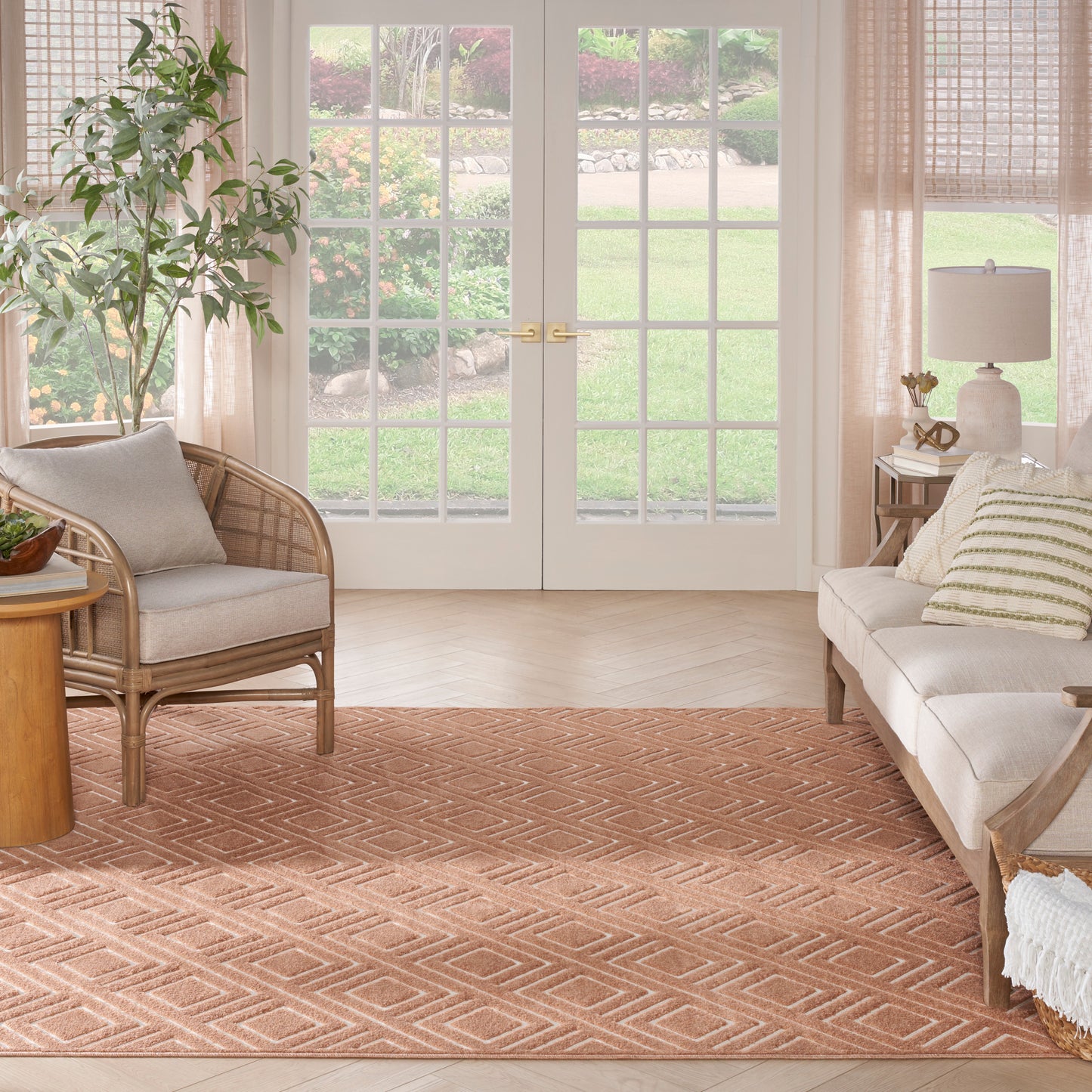 Nourison Home Care Free  Copper  Contemporary
