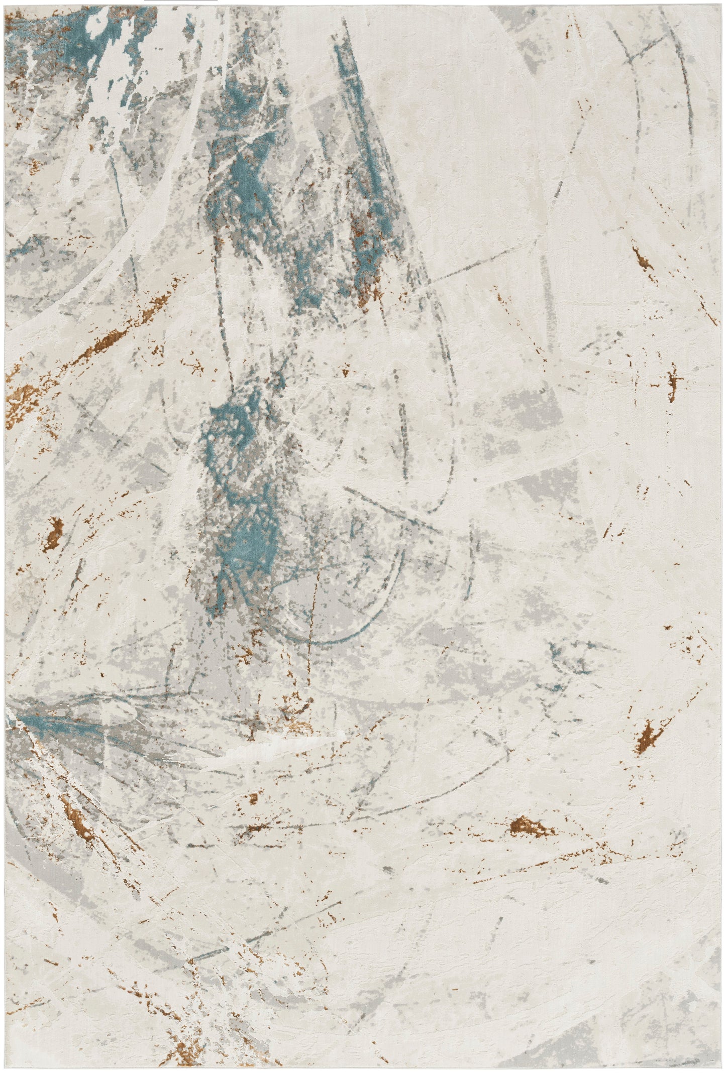 Nourison Home Desire DSR04 Ivory Grey Blue Contemporary Power-loomed Rug