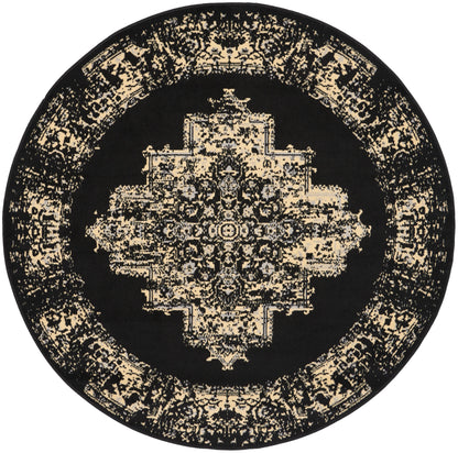 Nourison Home Grafix GRF14 Black Transitional Power-loomed Rug