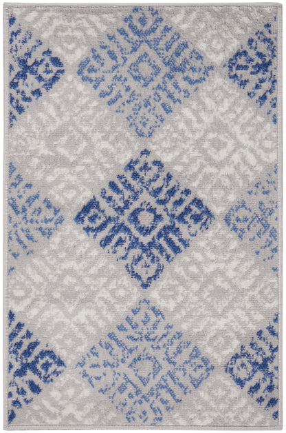 Nourison Home Whimsicle WHS18 Grey Blue Transitional Power-loomed Rug