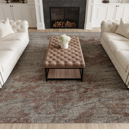 Nourison Home Rustic Textures  Light Grey Rust  Contemporary