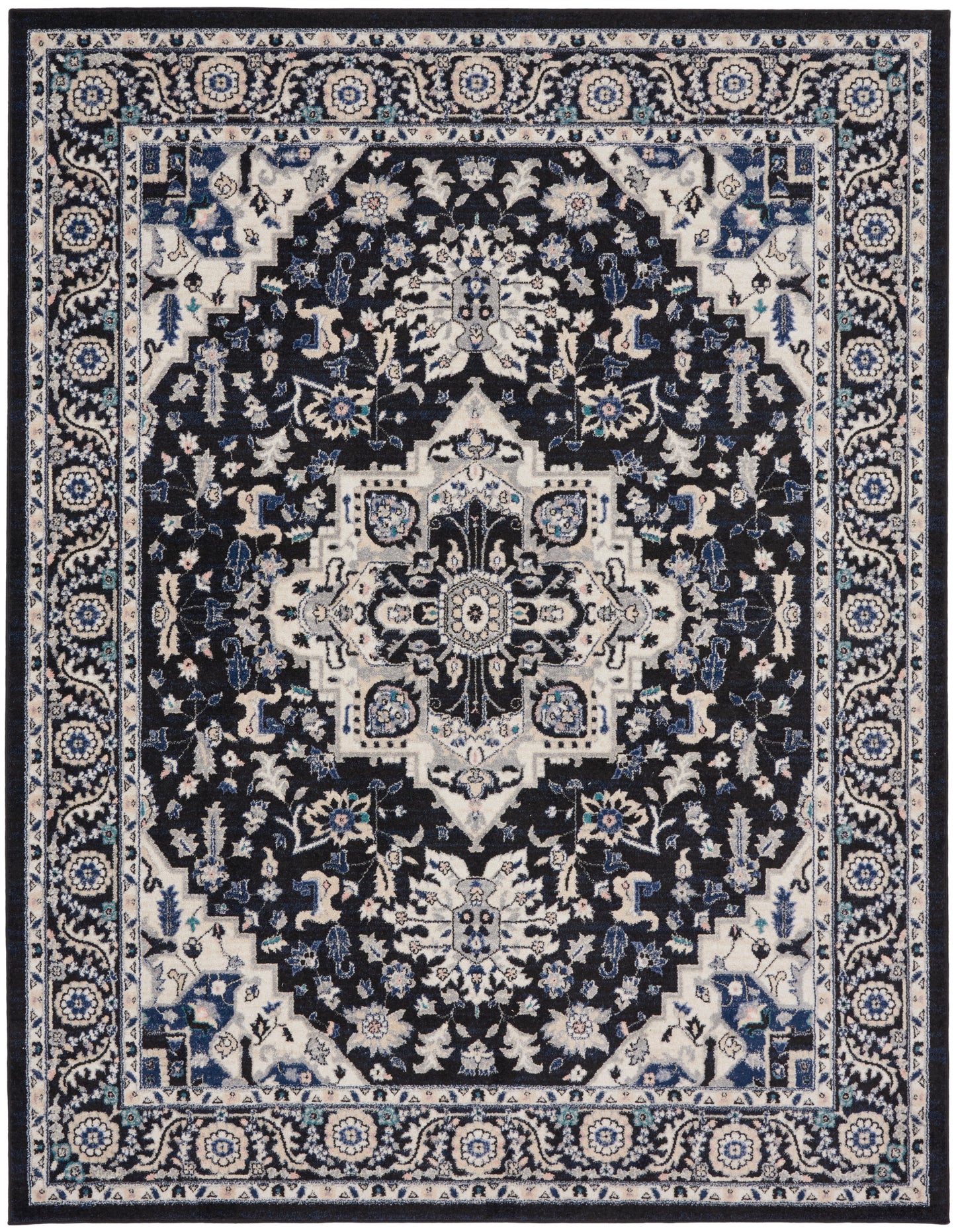 Nourison Home Passion  Black Ivory  Traditional
