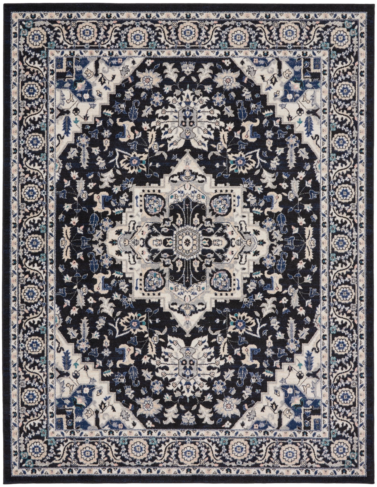 Nourison Home Passion  Black Ivory  Traditional