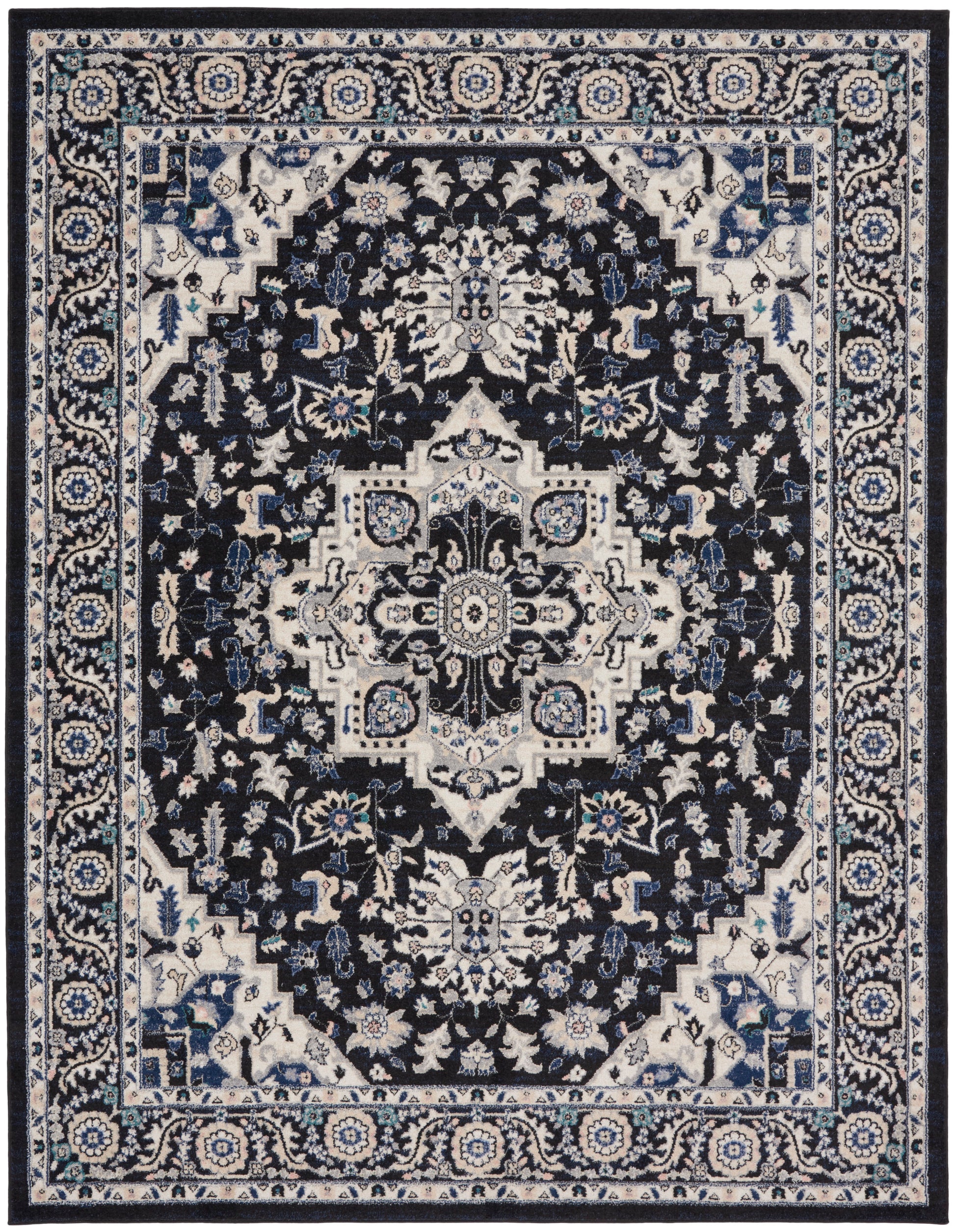 Nourison Home Passion  Black Ivory  Traditional