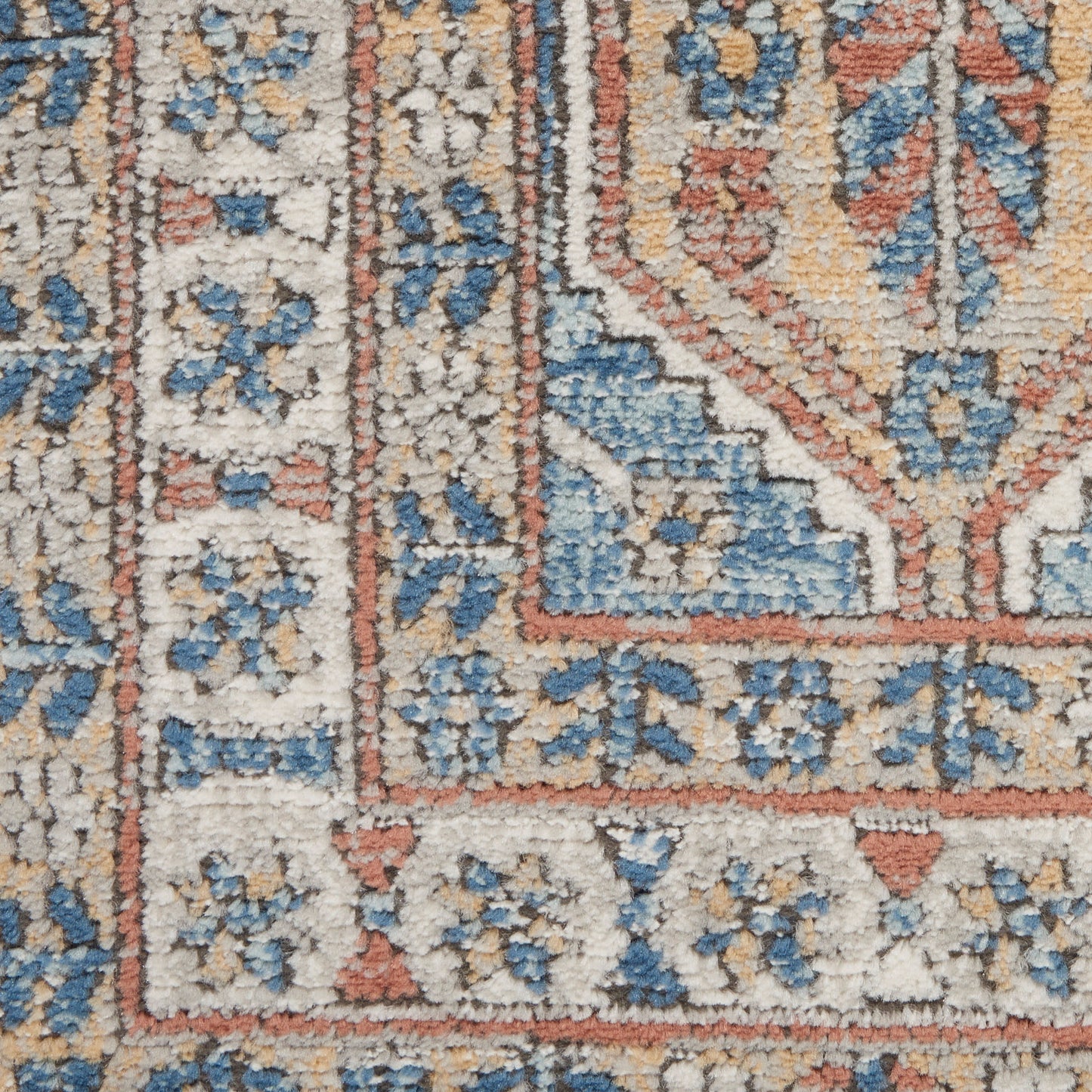 Nourison Home Quarry  Blue Multicolor  Contemporary