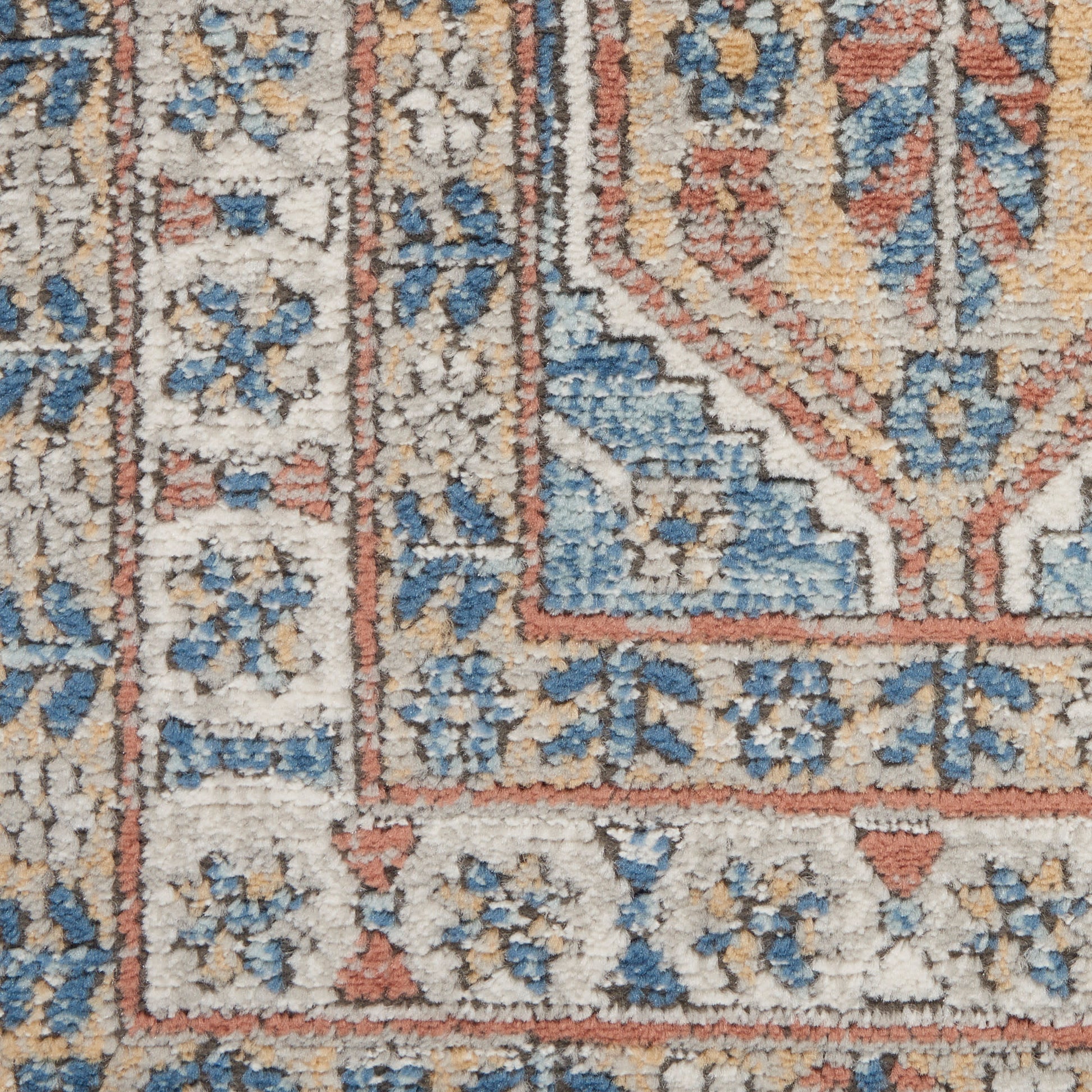 Nourison Home Quarry  Blue Multicolor  Contemporary