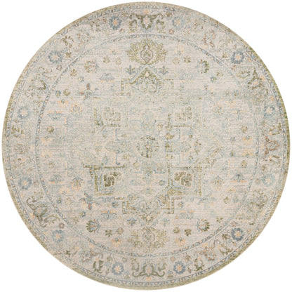 Nourison Home Astra Machine Washable ASW12 Blue Green Traditional Power-loomed Rug