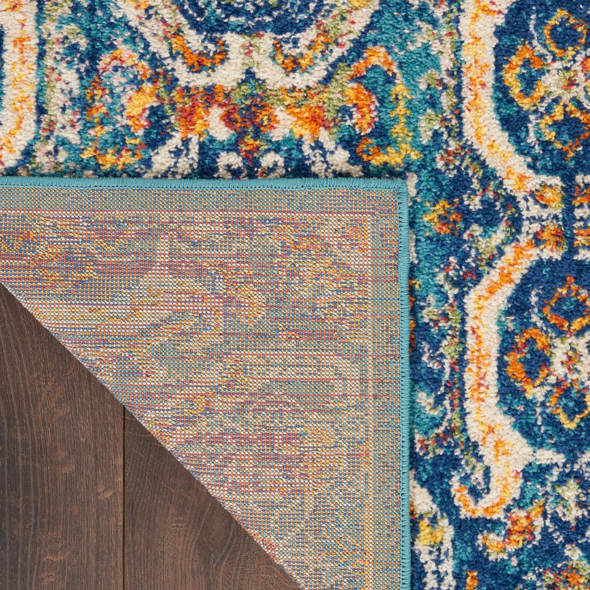 Nourison Home Allur  Blue Multicolor  Transitional