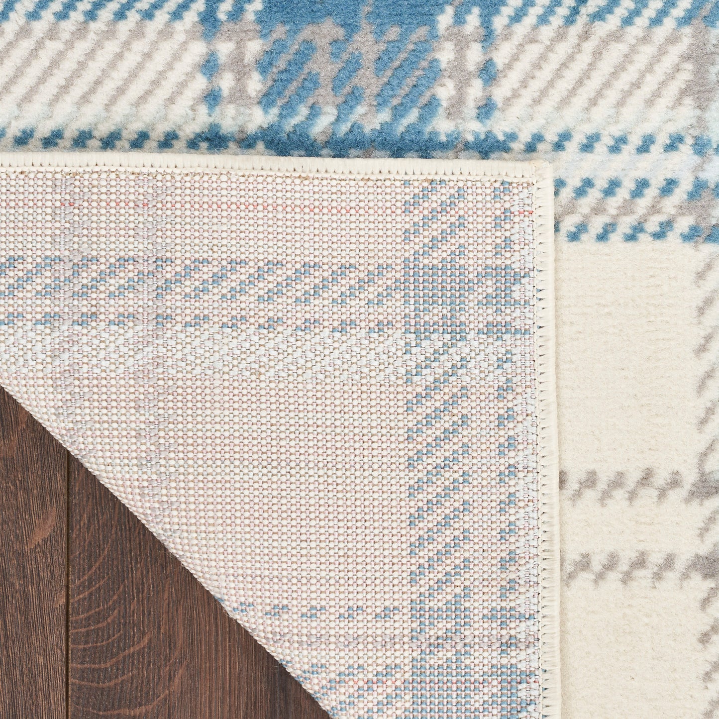 Nourison Home Grafix  Ivory Blue  Contemporary