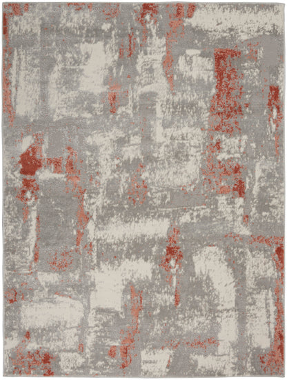 Nourison Home Elation ETN06 Grey Brick Contemporary Power-loomed Rug