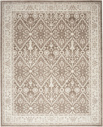 Nourison Home Eco Cycle ECY04 Ivory Mocha Traditional Loom-woven Rug