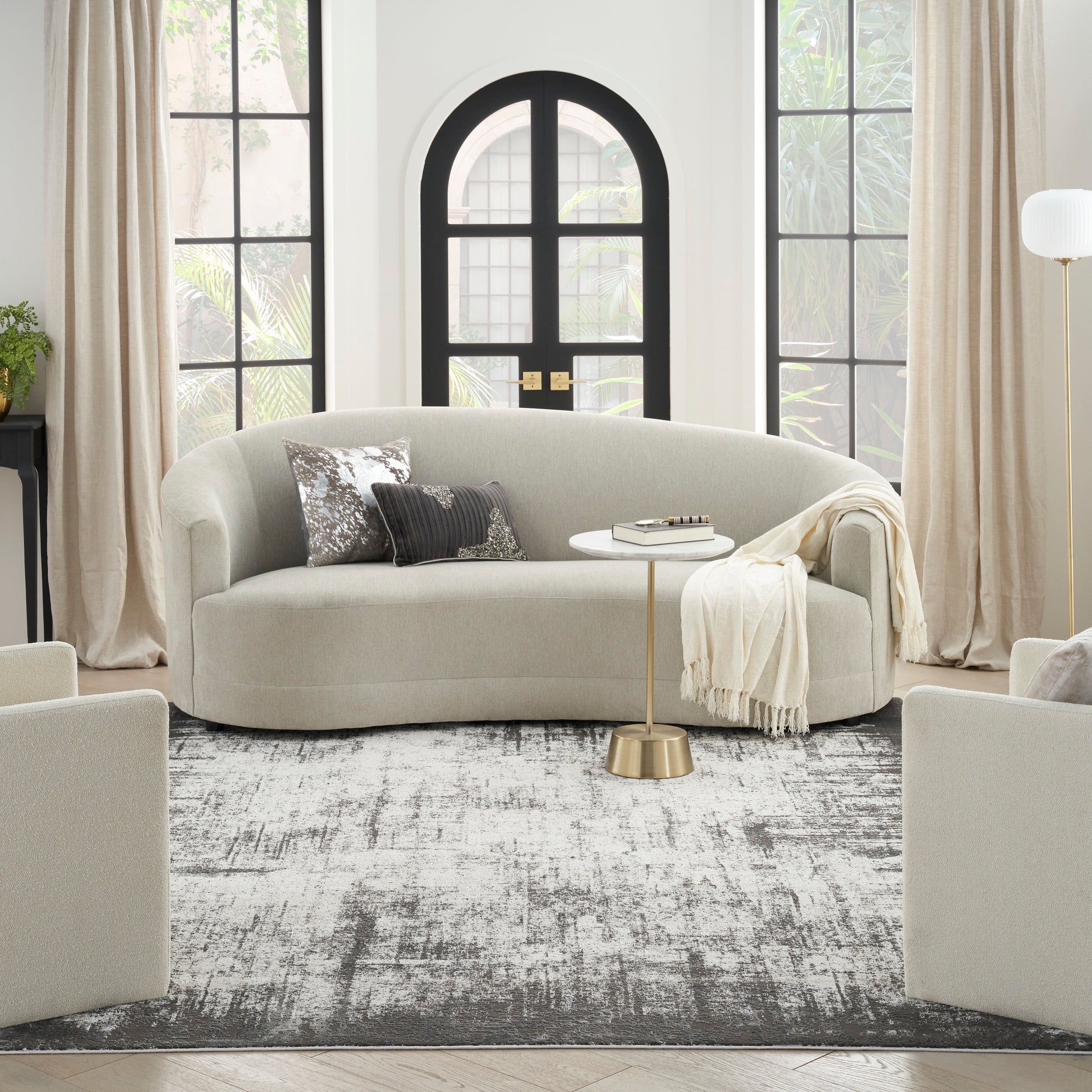 Nourison Home Desire  Grey Ivory  Contemporary