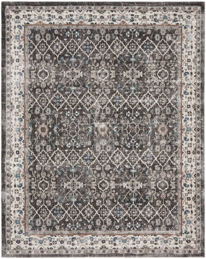 Nourison Home American Manor AMR01 Grey Ivory Traditional Power-loomed Rug